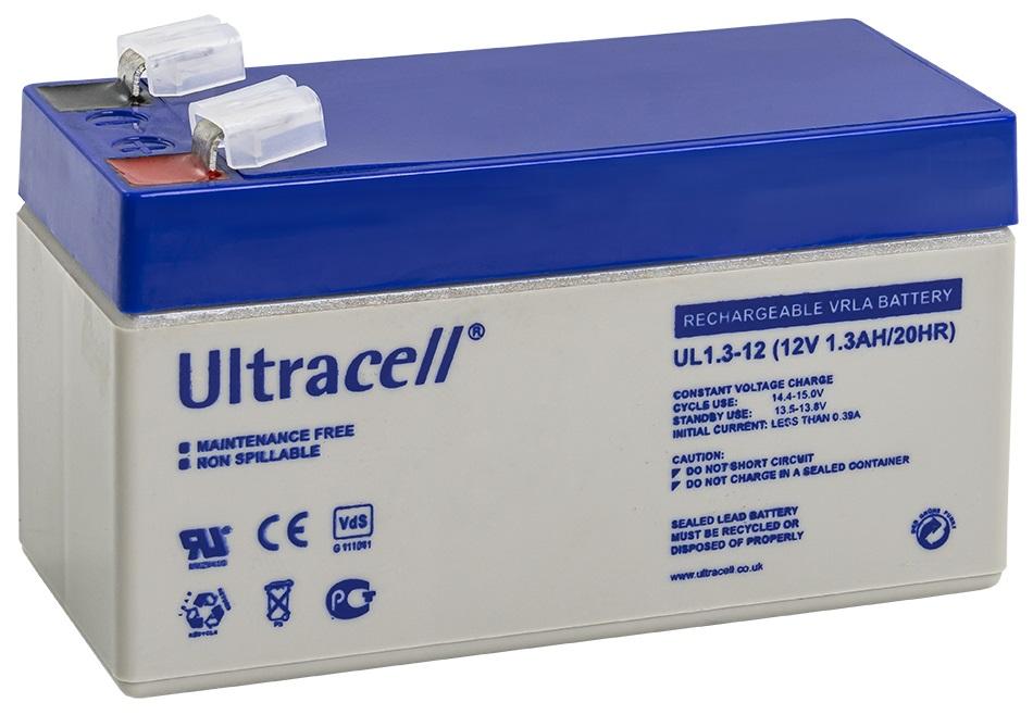 Bateria Chumbo 12V 1,3Ah (97 x 43 x 52 mm) - Ultracell