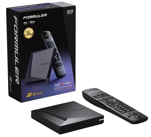 Receptor Android 11 4K 4GB/32GB MyTVOnline 3 - FORMULER Z11 PRO MAX BT1 Edition