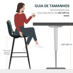 Conjunto de 2 Bancos Altos de Cozinha Bancos de Bar Estofados em Veludo com Apoio para os Pés e Encosto Verde