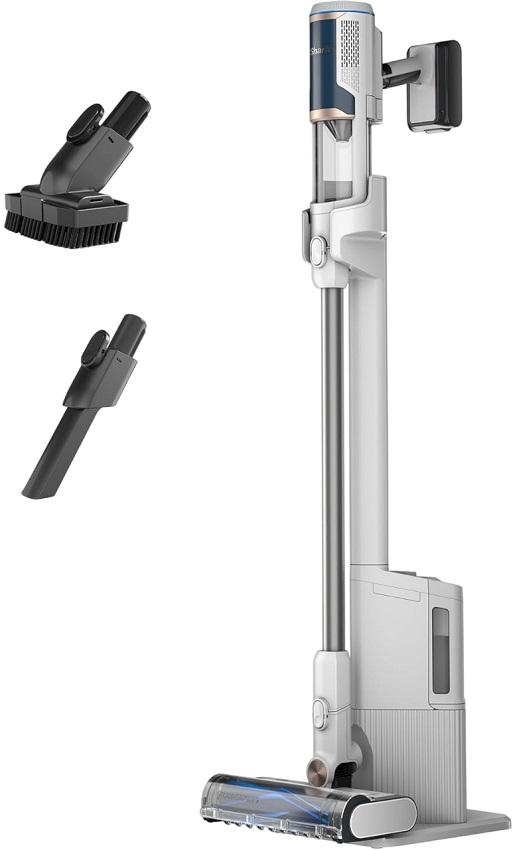 Aspirador Vertical Clean & Self - Empty BU3521EU c/ Base Auto - Esvaziamento (Branco/Azul) - SHARK