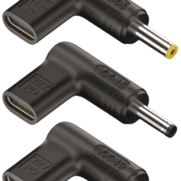 Pack 5x Conetores 90º USB - C p/ Computadores Portáteis Asus (Preto) - NGS