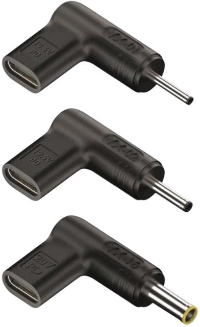 Pack 3x Conetores 90º USB - C p/ Computadores Portáteis Samsung (Preto) - NGS