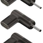 Pack 3x Conetores 90º USB - C p/ Computadores Portáteis Samsung (Preto) - NGS