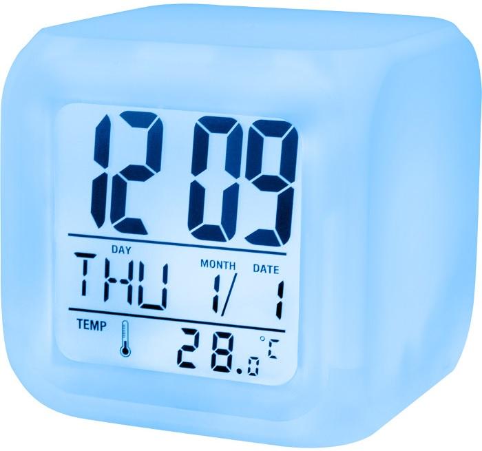 Despertador Iluminado c/ Calendário, Temperatura e Alarme