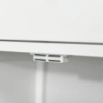 Armário de Casa de Banho com 1 Gaveta e Prateleira Interior Ajustável Móvel Auxiliar de Armazenamento Multifuncional para Sala de Estar Cozinha 60x30x80cm Branco