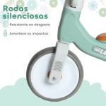 Bicicleta sem Pedais para Crianças dos 12 aos 36 Meses Bicicleta de Equilíbrio com Guiadores com Rotação Limitada a 60° 69x40x49 cm Verde