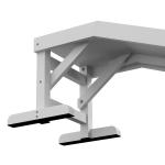Rampa de Madeira para Animais com Tapete Antiderrapante para Cães Pequenos ou Séniores 125x40x35,5 cm Branco e Cinzento
