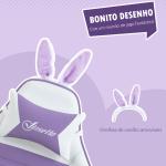 Cadeira Gaming Giratória de Couro PU com Altura Ajustável Inclinável 135° Apoio para a Cabeça 65x63x136 - 142 cm Branco e Roxo