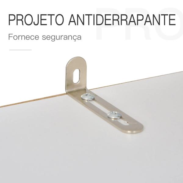 Armário de cozinha com prateleiras internas ajustáveis ​​e gaveta 80x48x170 cm Branco