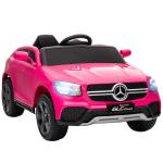 Carro Elétrico para Crianças 12V Controlo Remoto Motor Duplo MP3 Passeio Mercedes - Benz GLC Coupé 105x68x50 cm Rosa