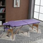 Marquesa de Massagem Dobrável Marquesa com Altura Ajustável 61 - 88 cm Desenho Ergonómico Fácil de Transportar 185x60 cm Roxo