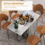 Mesa de Refeição Dobrável com Rodas Mesa Abatível com 2 Gavetas e Armário Mesa Auxiliar Multifuncional 120x60x76,5 cm Cinza