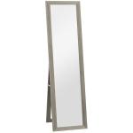 Espelho de Corpo Inteiro 157x37 cm com Moldura de MDF Espelho de Pé ou de Parede Cinzento