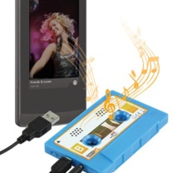 Cassete Mini Hi - Fi USB Azul - basicXL