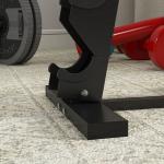 Suporte para Halteres de 5 Níveis Suporte de Armazenamento para Halteres de Aço para Treinamento 35x33x66 cm Preto
