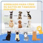 Cama para Cães Pequenos Lavável Cama para Animais de Estimação Redonda com Almofada Independente 55x55x14 cm Cinza