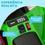 Quadriciclo Elétrico para Crianças com Reboque Bateria 6V de 18 - 36 Meses com Velocidade 2,5 km/h 106x41,5x48,5 cm Verde