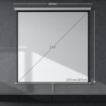 Tela de Projeção Manual 120 Polegadas Portátil Formato 1:1 para Interior e Exterior Cinema em Casa 207x207 cm Branco
