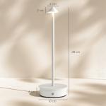 Conjunto de 2 Candeeiros de Mesa Recarregáveis por USB Reguláveis com Controlo Táctil 3000K/4500K/6500K Ø10x30 cm Branco