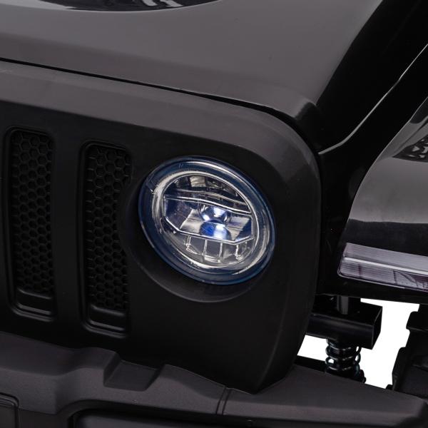 Carro Elétrico para Crianças com Bateria de 12V 2 Motores Controlo Remoto 2,4G Faróis Buzina Velocidade Ajustável 100x65x72 cm Preto