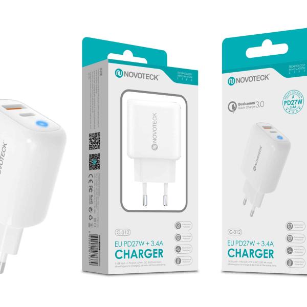 Carregador Type - C 27w+ Usb QC 3.0 C - 012
