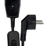 Cabo Alimentação Ficha Cerâmica 10/16A c/ Interruptor para Fornos Electricos (1 metro)