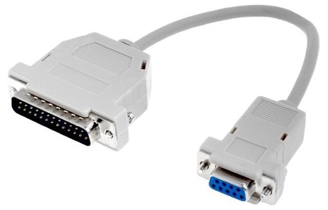 Cabo Adaptador (D - Sub) 25 Pinos Macho - Série (D - Sub) 9 Pinos Fêmea (25cm)