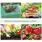 Estufa Pequena para Cultivo com 4 Janelas Enroláveis, Estrutura de Aço e Cobertura PE Anti - UV 180x140x80 cm Verde