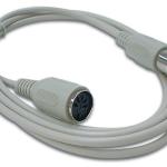 Cabo Extensão Teclado 5 Pin (DIN) Macho - 5 Pin (DIN) Femea - 2 mts