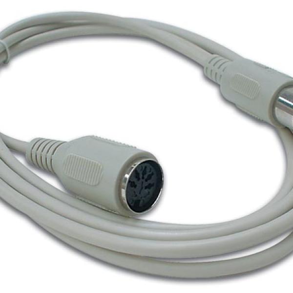 Cabo Extensão Teclado 5 Pin (DIN) Macho - 5 Pin (DIN) Femea - 2 mts