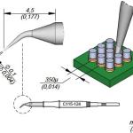 Ponteira Curva 0,1mm p/ Ferro Soldar - JBC