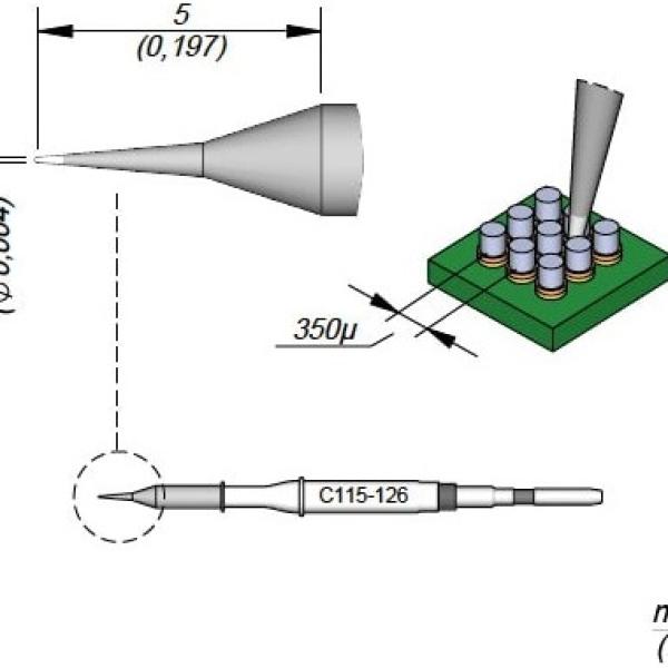 Ponteira 0,1mm p/ Ferro Soldar - JBC