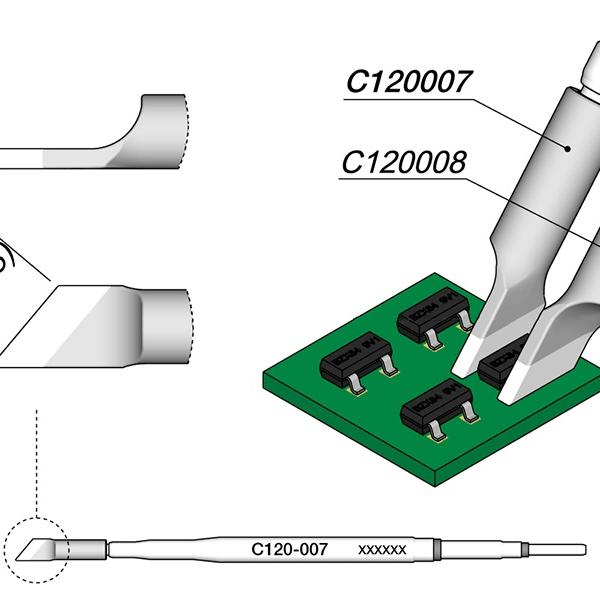 Ponta p/ Micro Pinças PA120 - A (3,5mm) - JBC