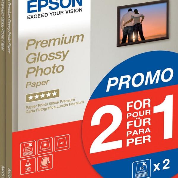 Papel Fotográfico de Lustro Premium A4 (30 Folhas) - EPSON