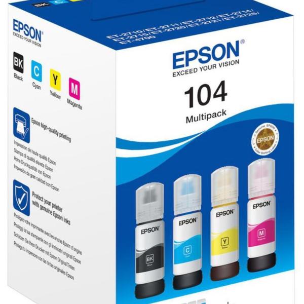 Pack 4x Recargas Tinta 104 Ecotank - EPSON