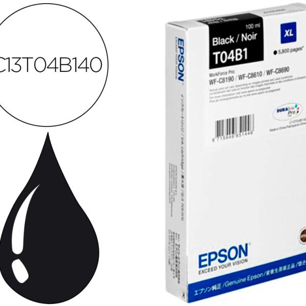 Tinteiro Original Epson T04B1 Preto
