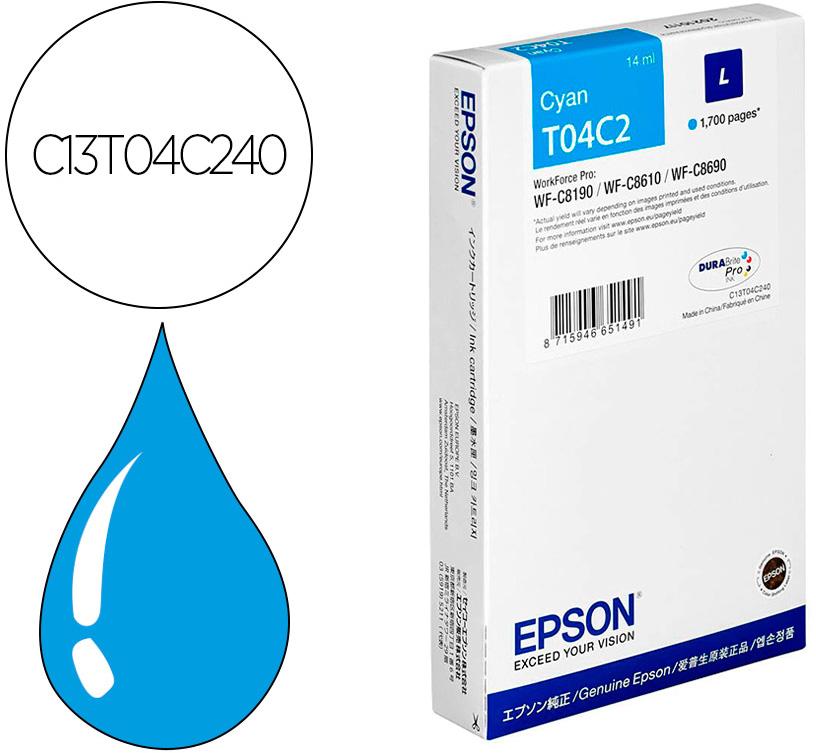 Tinteiro Original Epson T04C2 Azul