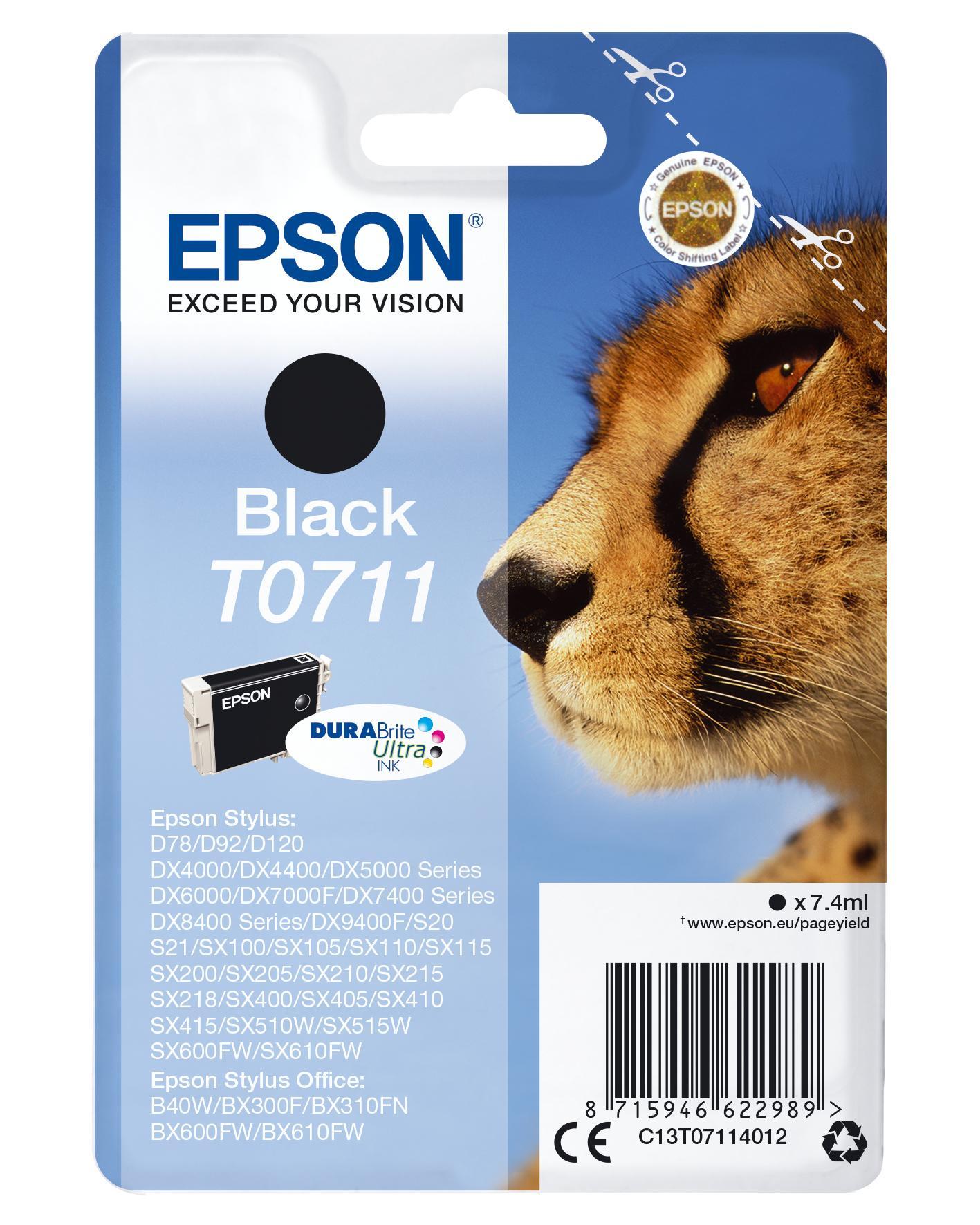 Tinteiro EPSON Preto D78/ DX4000/4050/5050/6000 - C13T07114012