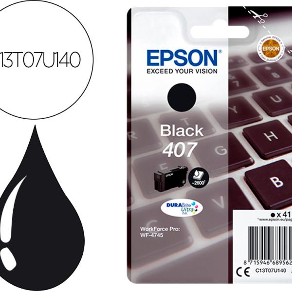 Tinteiro Original Epson 407 Preto