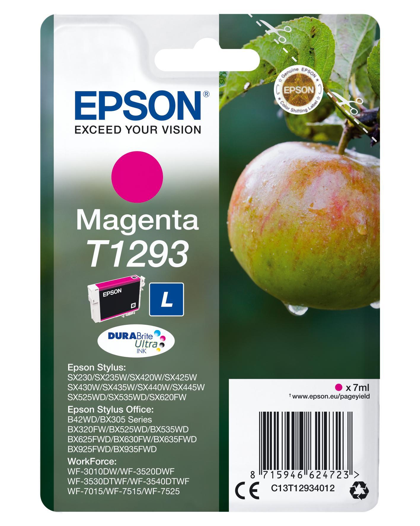 Tinteiro EPSON Magenta SX420W/425W/BX305F/320FW - C13T12934012