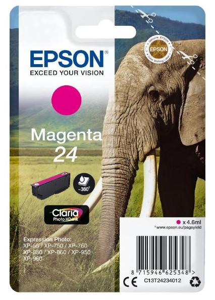 Tinteiro EPSON Magenta Serie 24 XP - 750/850/950/55 - C13T24234012