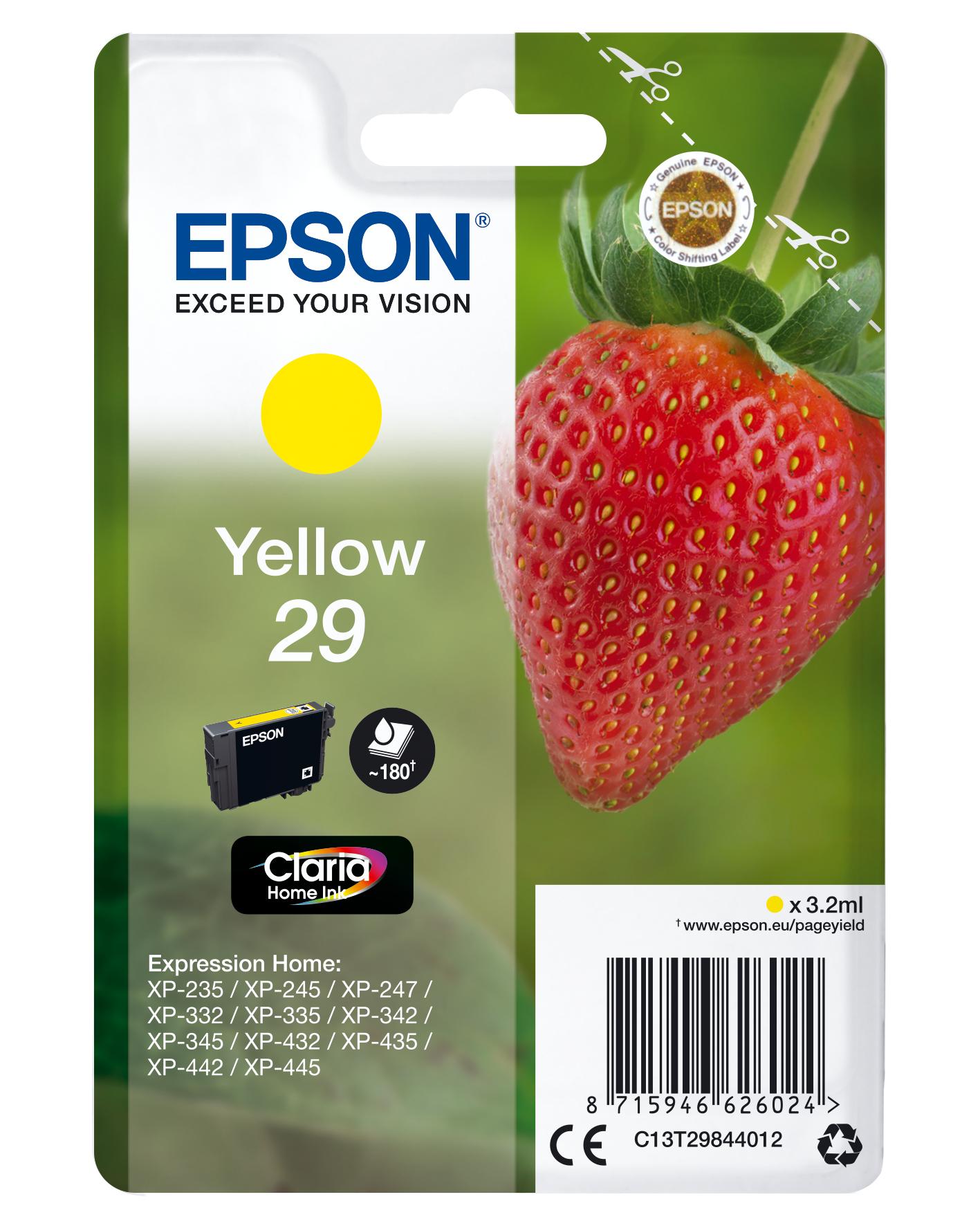Tinteiro Serie 29 XP - 235/332/335/432/435 (Amarelo) - EPSON