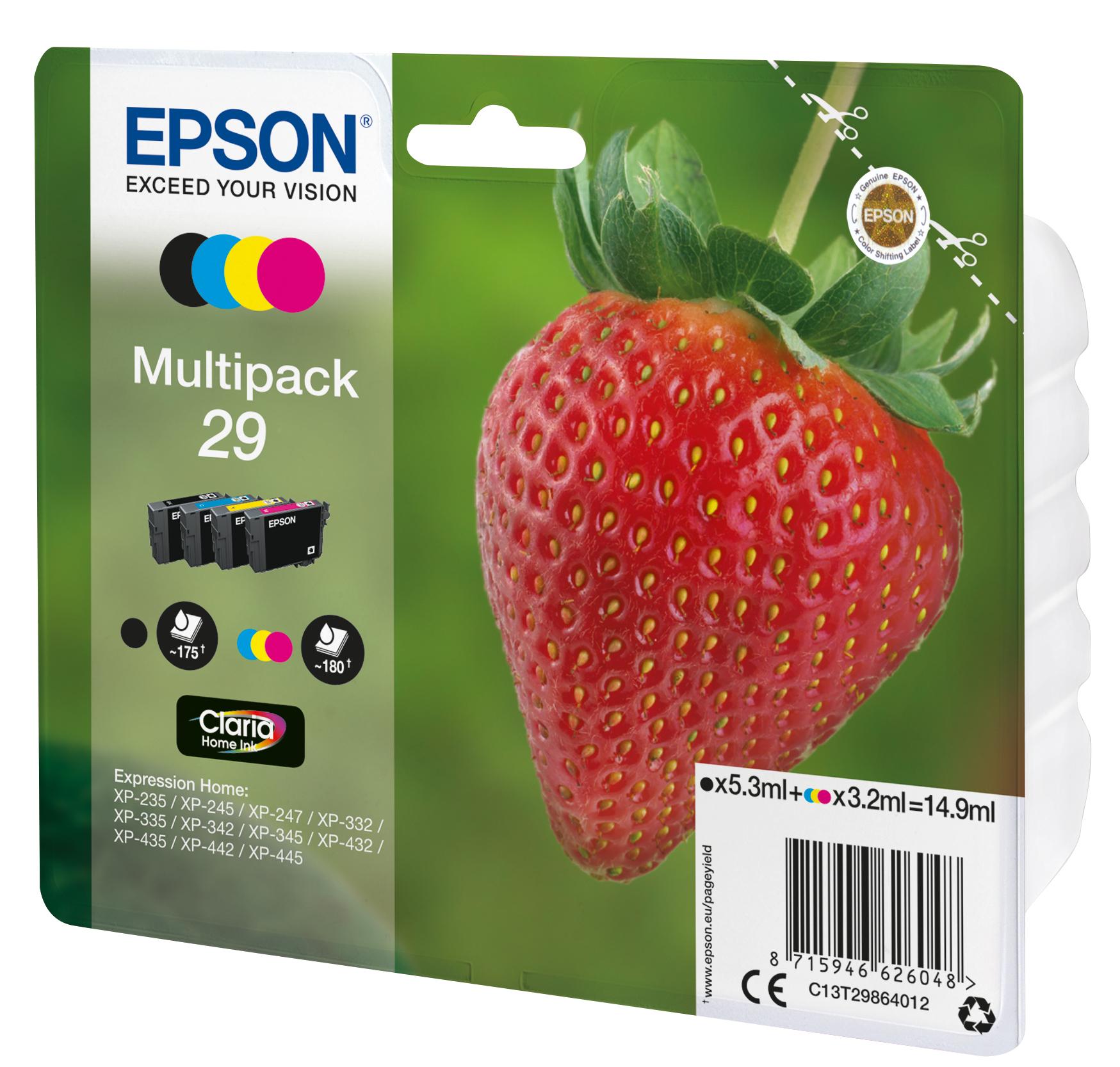 Pack 4x Tinteiros Serie 29 XP - 235/332/335/432/435 - EPSON
