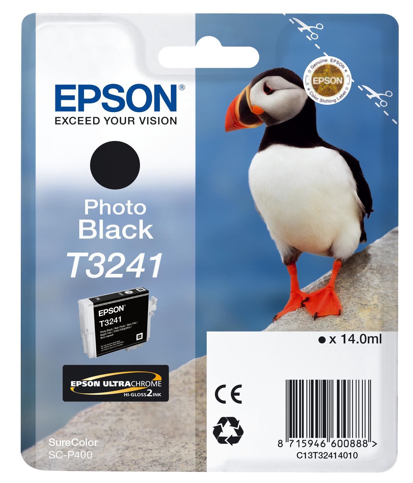 Tinteiro EPSON T3241 Photo Preto - C13T32414010