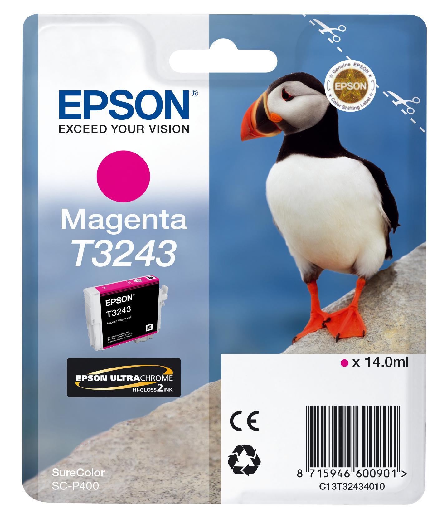 Tinteiro EPSON T3243 Magenta - C13T32434010