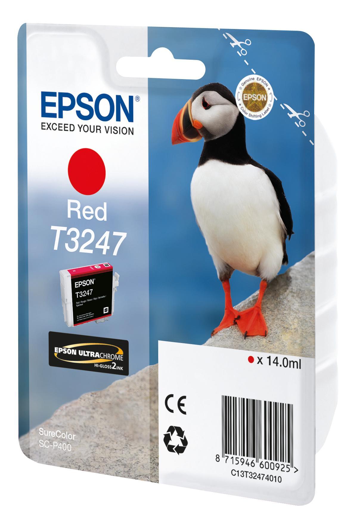 Tinteiro EPSON T3247 Vermelho - C13T32474010