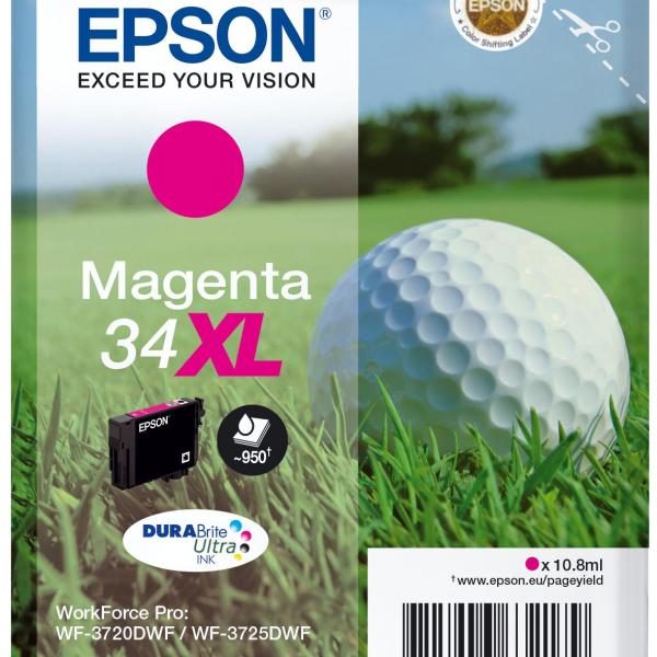 Tinteiros EPSON Magenta Serie 34XL WF - 3720/3725 - C13T34734010