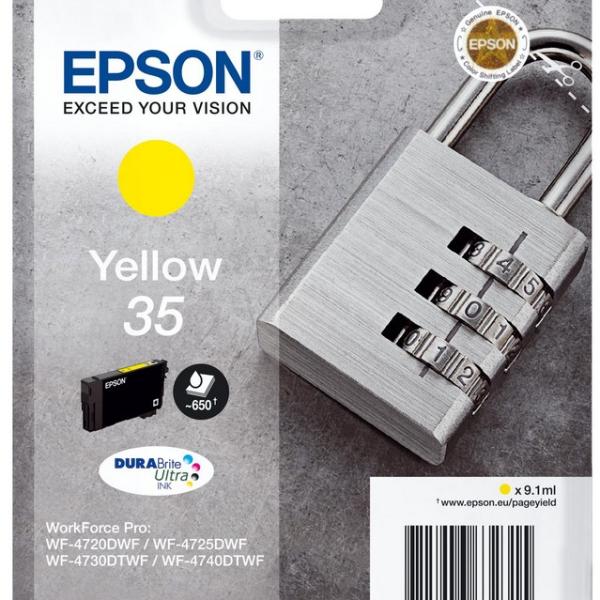 Tinteiros EPSON Amarelo Serie 35 WF - 4720/4725/4740 - C13T35844010 — Recondicionado