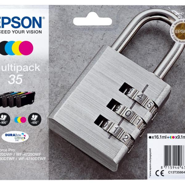 Pack 4x Tinteiros Serie 35 WF - 4720/4725/4740 - C13T35864010 - EPSON