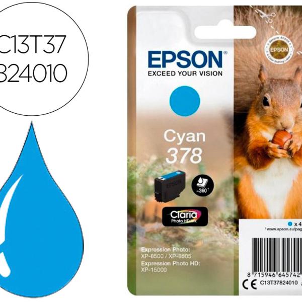 Tinteiro recondicionado 378 Expression Home XP - 8605 / 8606 / XP - 15000 / XP - 8500 / 8505 (Ciano) - EPSON